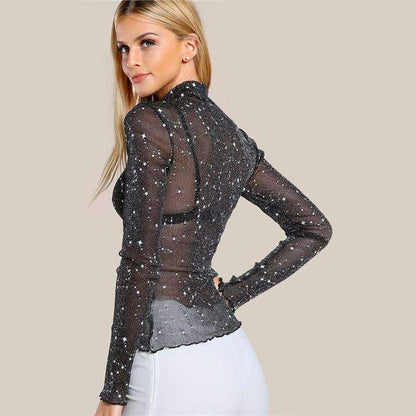 Mesh Sparkle Top