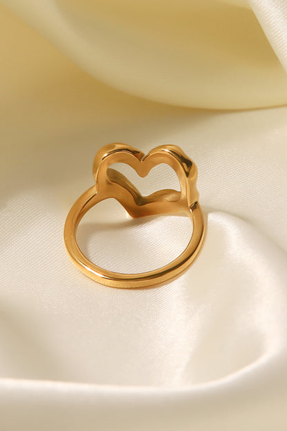 Gold Plated Heart-Shaped Ring